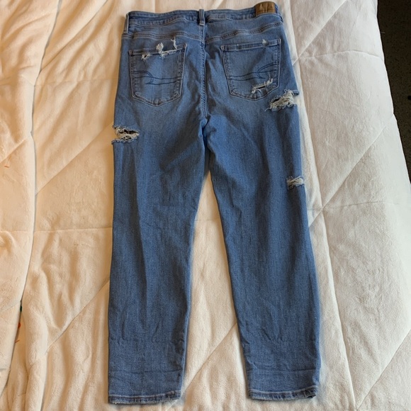 American Eagle Outfitters Next Level Stretch Distressed Super Hi Rise Jegging - Picture 2 of 16